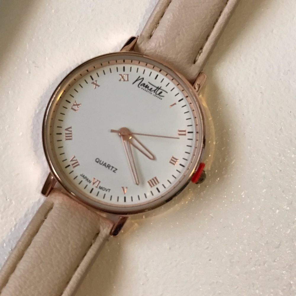 Nanette Lepore vegan leather rose gold watch - Picture 3 of 8